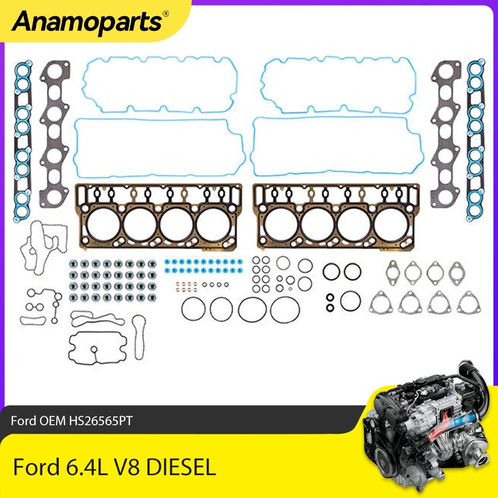 Engine Parts Head Gasket With Bolts Set Fit 6.4 L For 08-10 Ford F-350 Super Duty F-250 Super Duty 6.4L V8 Diesel