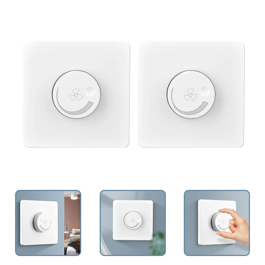 

2Pcs Fan Smart Controller Plastic Light Ventilation Fans Temperature Dial Knob Modern Design Home Office Hotel