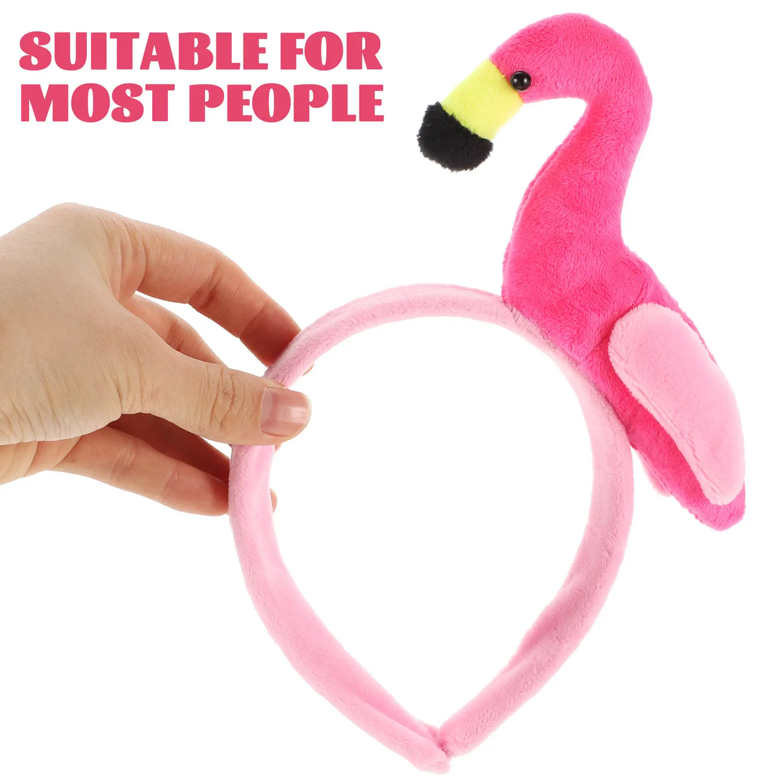 Diadema con diseño de flamenco, accesorios creativos para el cabello para fiestas, diadema hawaiana para fiestas de cumpleaños, aros para el cabello divertidos y únicos para mujeres, 2 uds.