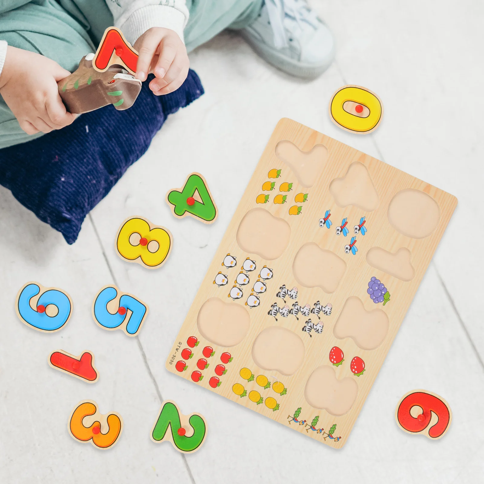 2 juegos de rompecabezas de números y alfabeto, juguete educativo de madera de dibujos animados, juguete de aprendizaje para niños, rompecabezas para niños pequeños