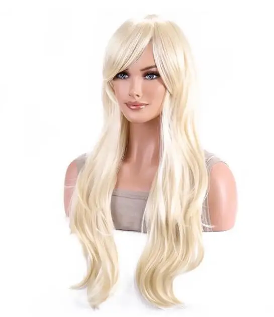 Wave shaped synthetic long hair role-playing costume Halloween women's wig high-temperature fiber