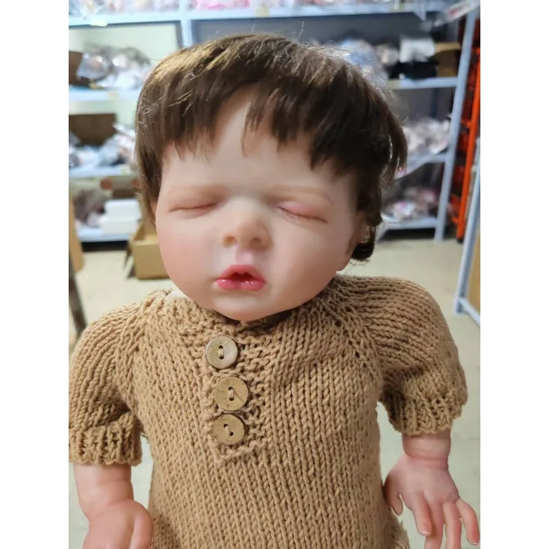 50 سنتيمتر تولد من جديد دمية نابض بالحياة الوليد النوم دمية لويزا مع نشأة الطلاء الأوردة المرئية متعددة