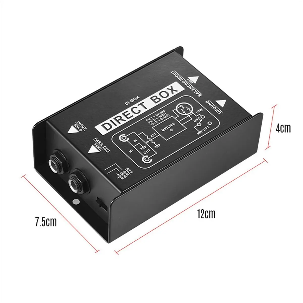 M85K Passive Direct Box Single Channel Passive DI-Box Direct Injection Box Balanced & Unbalance Signal Audio Isolator