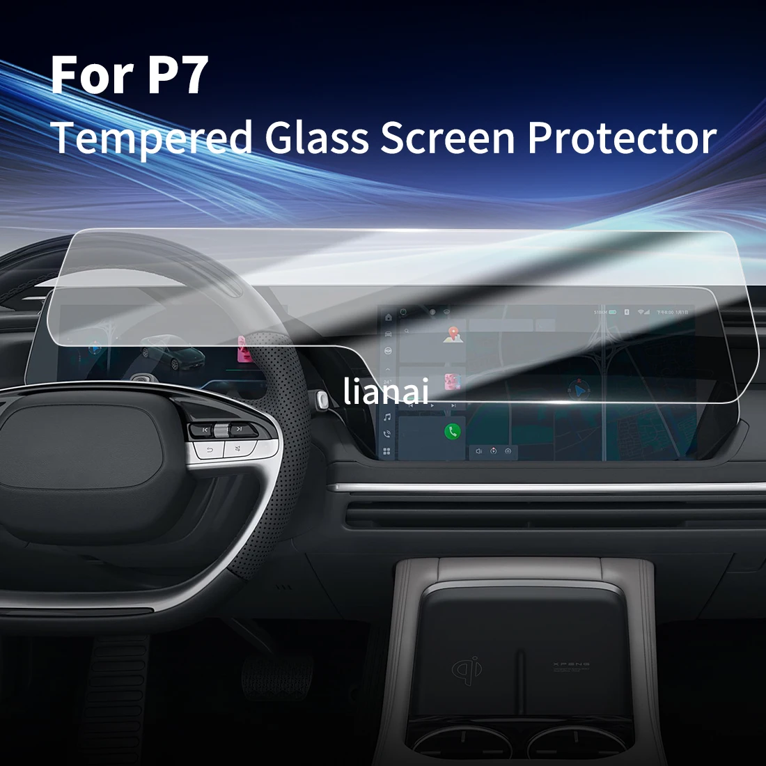Screen Protector for 26 Xpeng  p7 Tempered Glass GPS Video Navigator Car Stickers  Accessories Fingerprint-resistant supplies