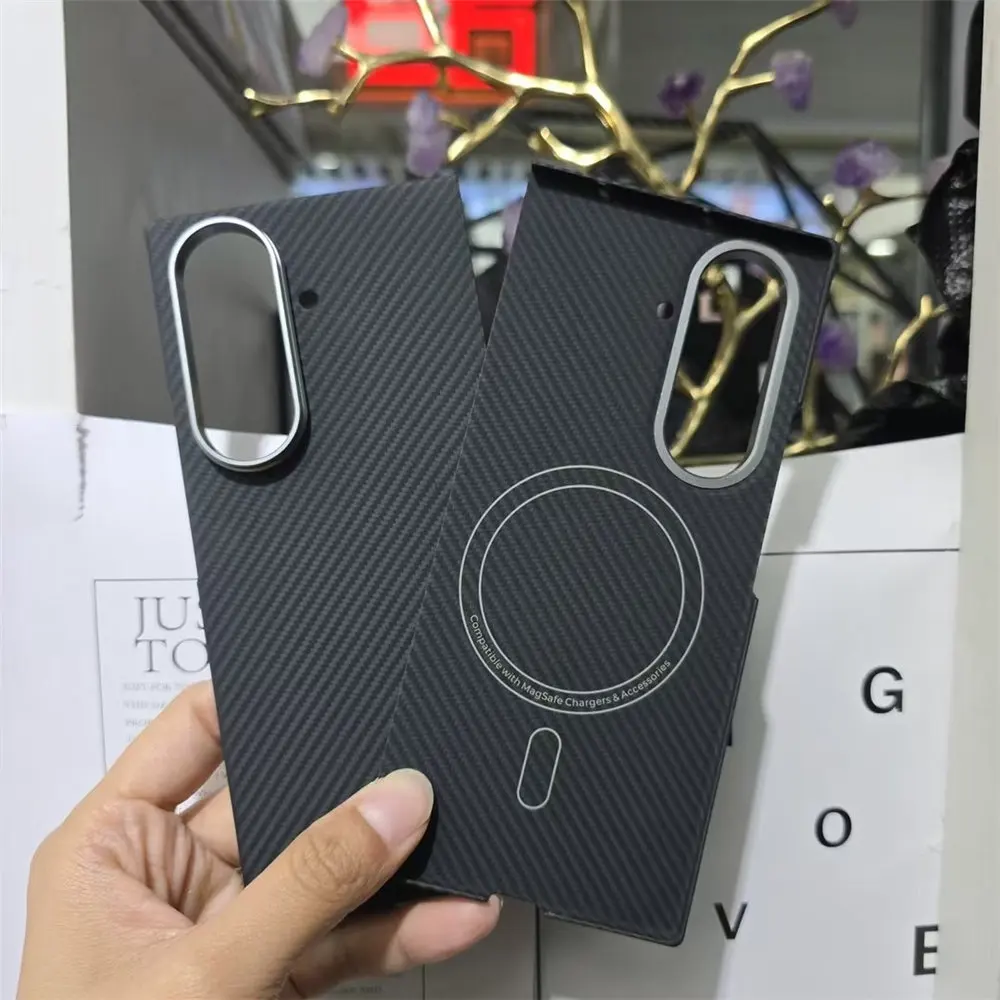 

Magnetic Slim Aramid Carbon Fiber Case For For Samsung Galaxy Z Fold7 Shockproof Back Cover
