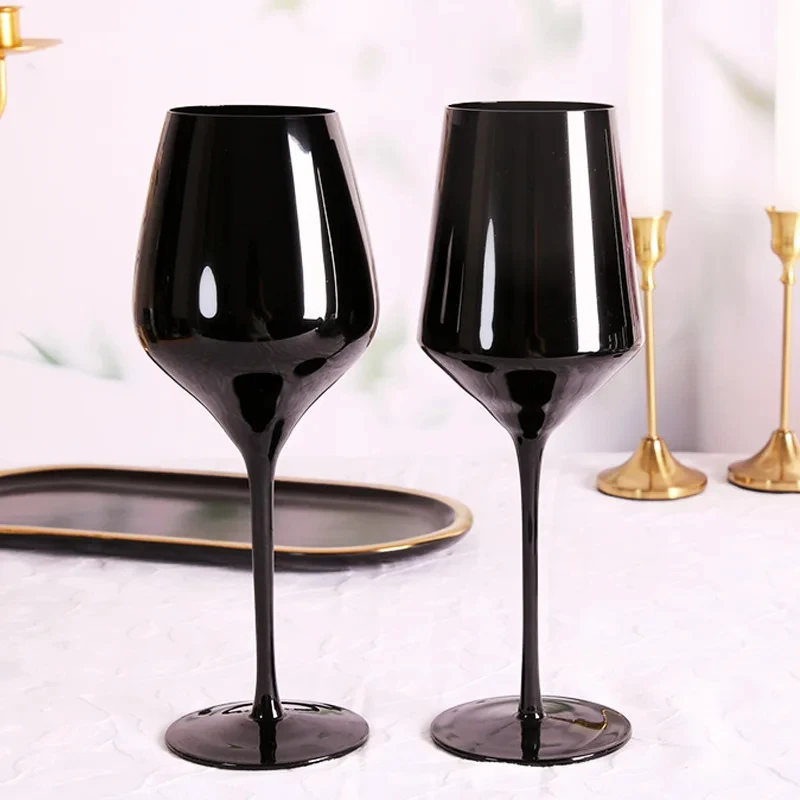 Nordic Black Lead-Free Crystal Glass Champagne Cup Goblet Wine Glass Light Luxury Retro Multi-Purpose Wine Glasses