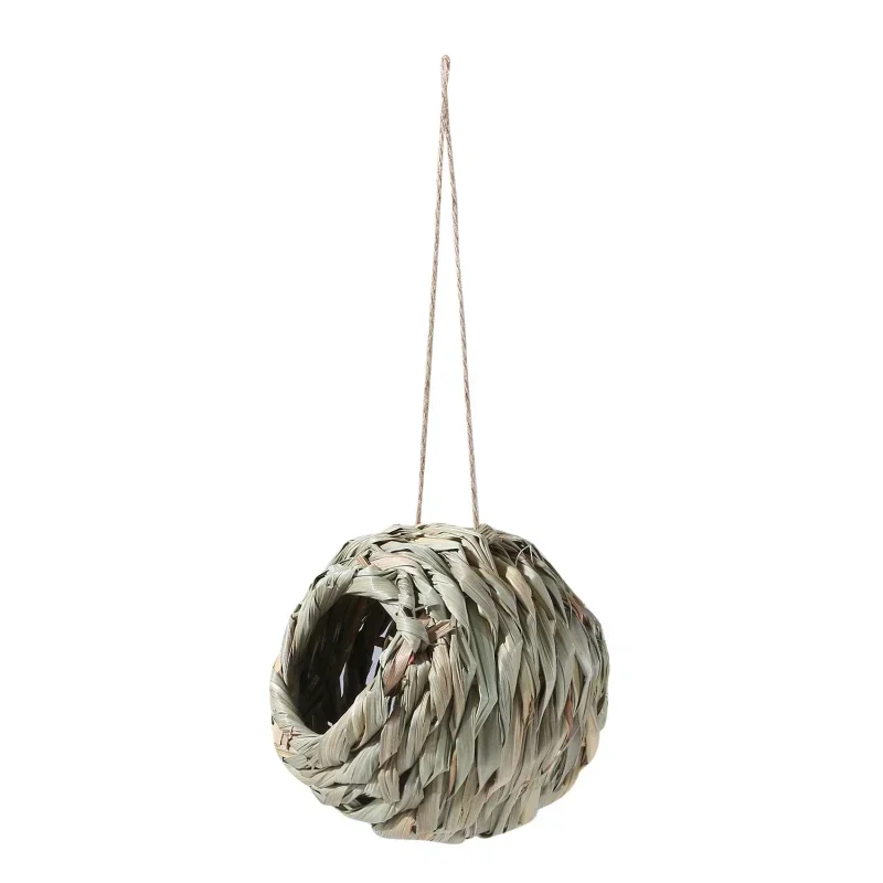 2024 neue Vögel Nest Vogelkäfig Gras Eier käfig Vogelhaus im Freien dekorativ gewebt hängenden Papagei Nest Häuser Haustier Schlafzimmer – Detail 3