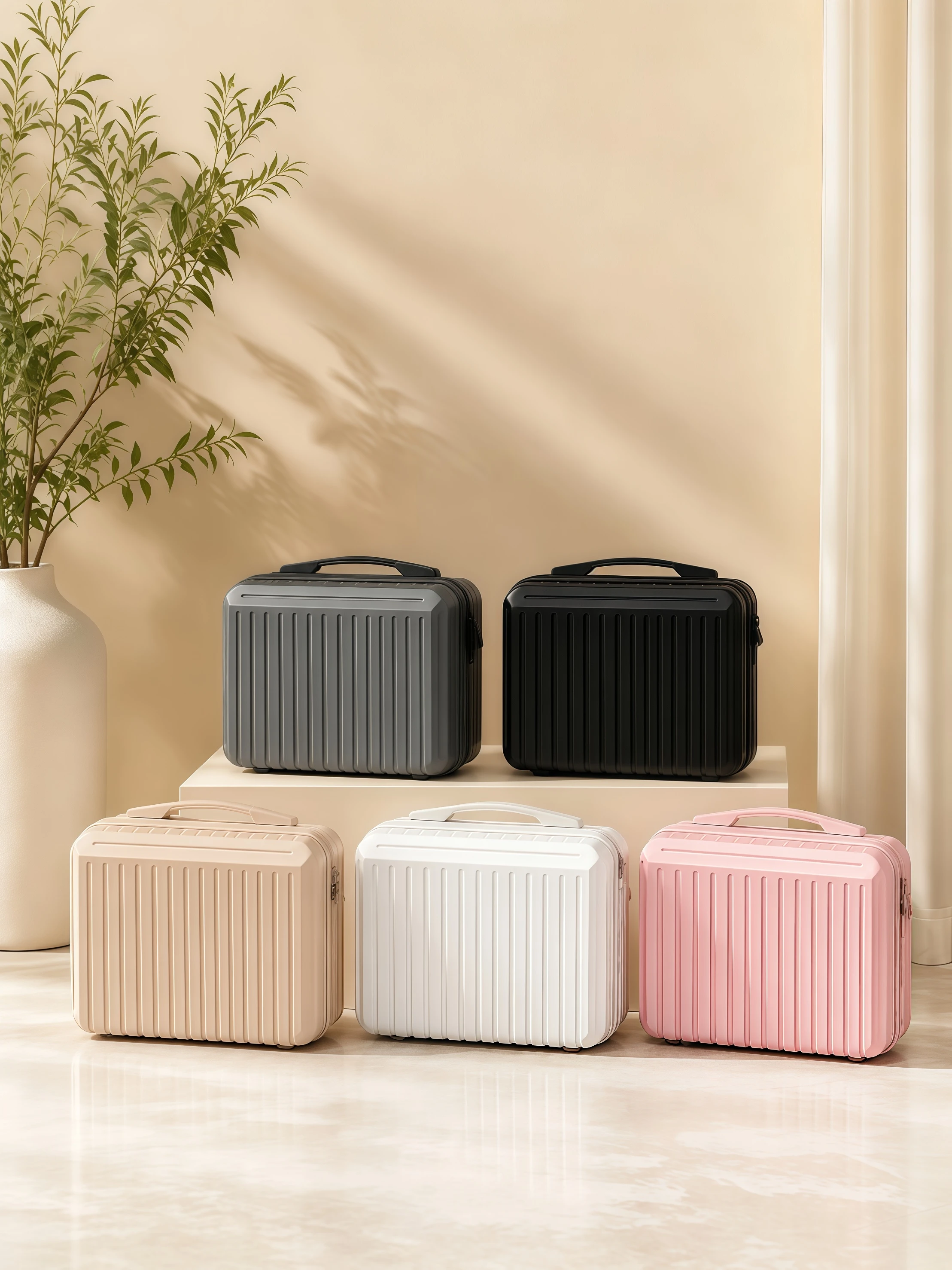 4インチ-ポータブル-ハードシェル-トラベルスーツケース-ハンドヘルド-チェックイン-パスワード付き-小型ボックス-ユニセックス-コスメ収納ボックス-カジュアル-ファッション