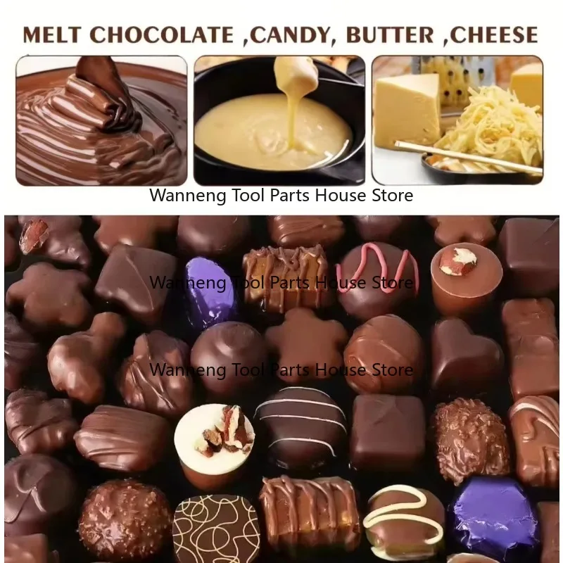 Commercial Stainless Steel Electric 2 Pot Chocolate Tempering Machine Small Automatic Chocolate Butter Melting Machine