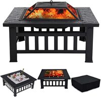 Garden Supplies 3 in 1 square Patio Fire Pit Grill Bbq Stove for Outdoor Party Barbecue