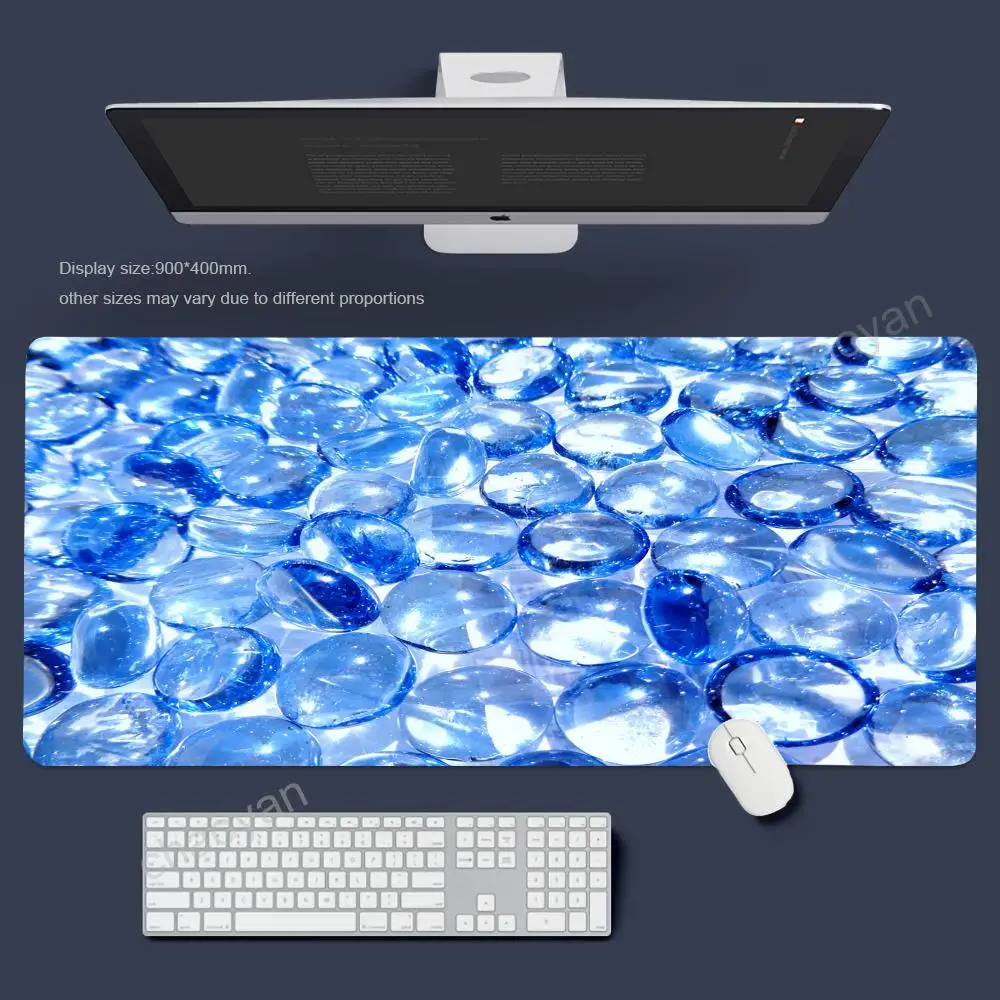 

Blue art Mouse Pad Gamer Office Accessories Pc Cabinet Games Desk Mat Computer Desks Keyboard Gaming Mats