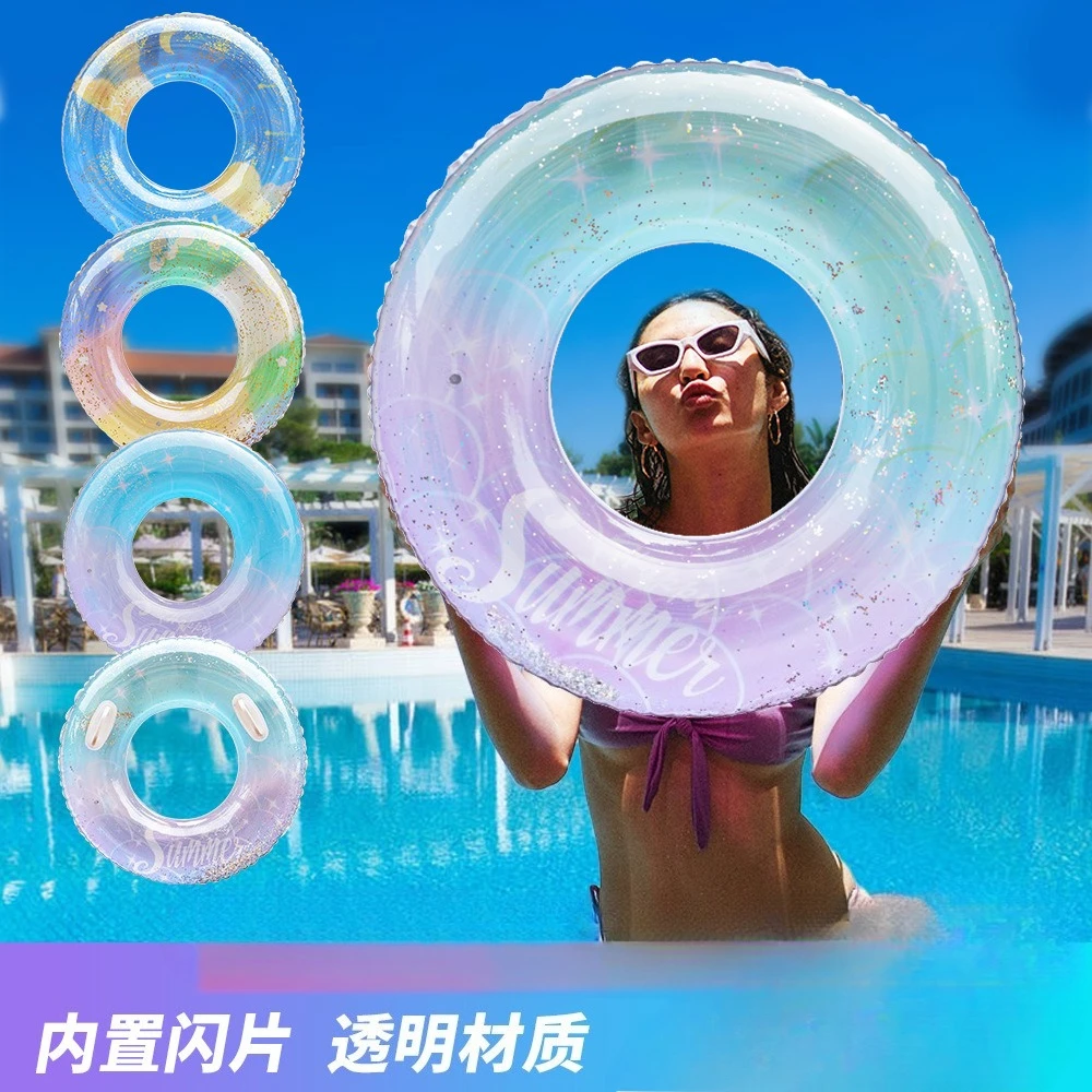 

Inflatable Swimming Ring, Children Cute Pool Float Tube Decorations Swim Tubes Outdoor Pool Beach Water Floats for Aldul