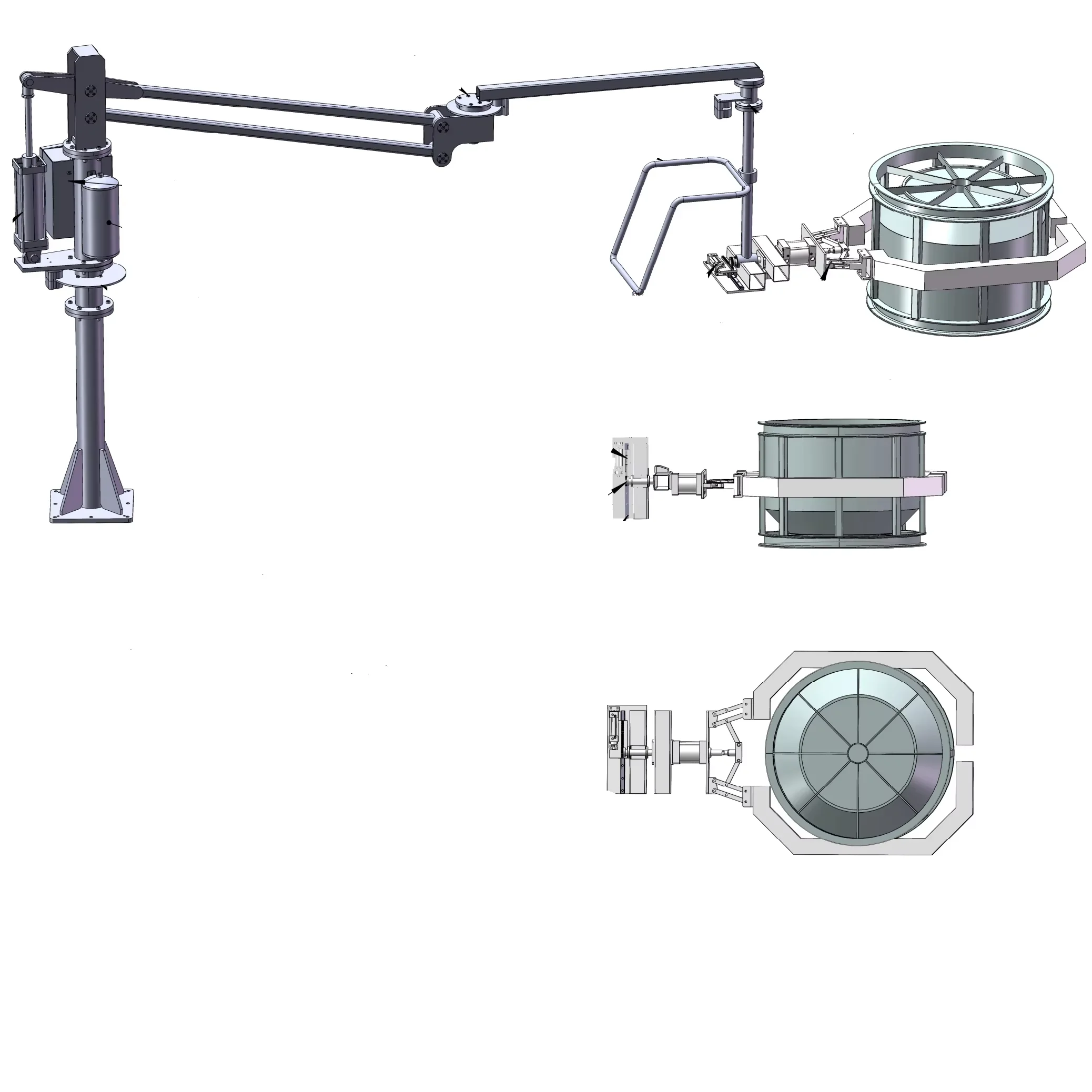 Wheel Hub Tire Rim Handling  Pneumatic Manipulator