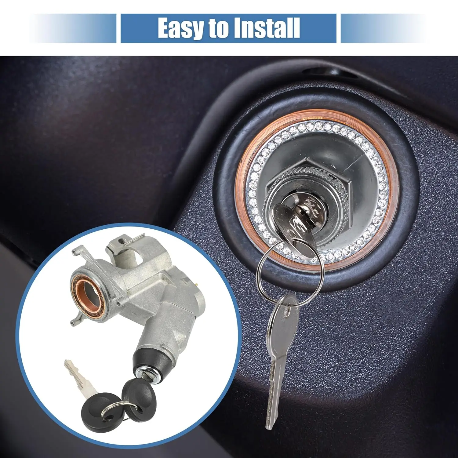 155905851 Ignition Steering Lock Housing with 2Keys 171905851 251905851 for Passat B2 B1 Golf 1 2 Polo 86C Transporter T3 T2 T1