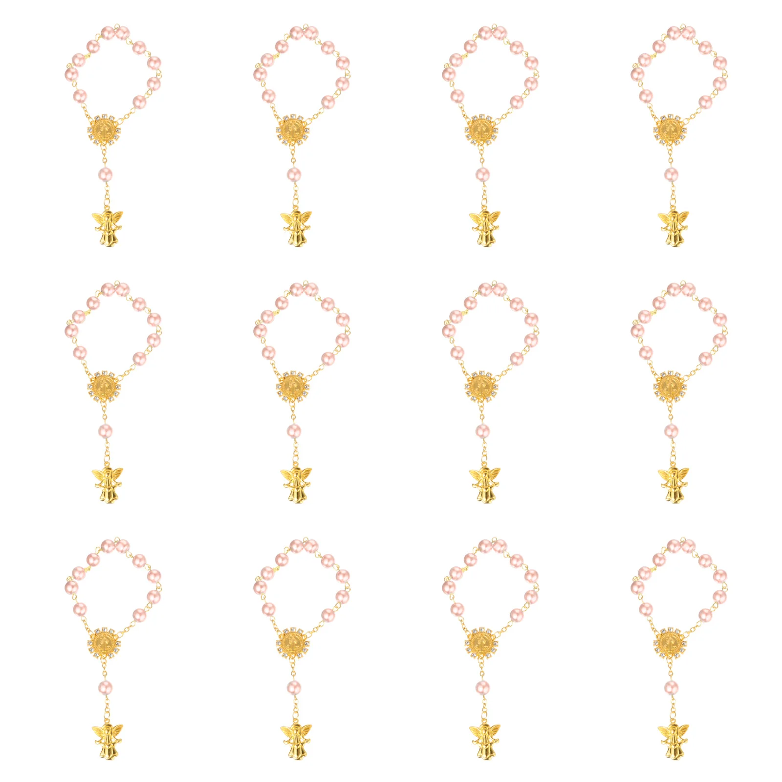 

12 Pcs Angel Pendant Bracelet Adjustable Hand Chains Creative Universal Wrist Jewelries Comfortable Bracelets Fashionable