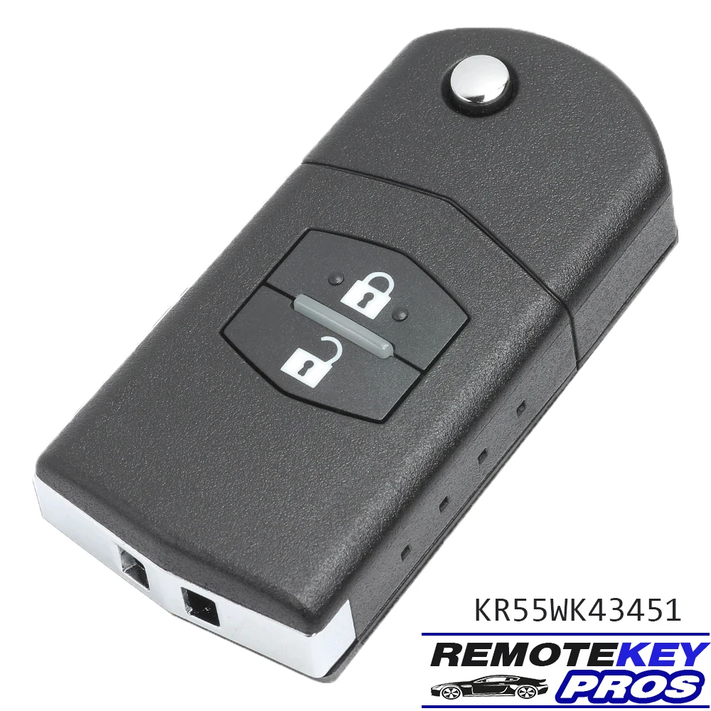 DIYKEY KR55WK43451 Składany pilot zdalnego sterowania 2 przyciski 315 MHz 4D63 Chip do Mazda M3 M6 2006 2007 2008 2009 2010 Fob