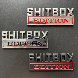 3D SHITBOX Edition Emblem ABS Car Badge Car Tail Trunk Side Body Stickers Vehicle Sticker Decal For Cars Trucks S