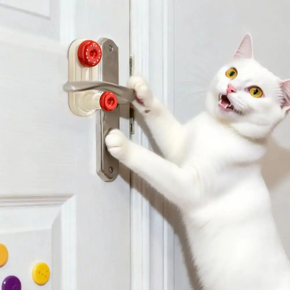 Suction Cup Door Handle Fixed Lock Anti-Theft Easy Installation Baby Anti-opening Door Lock 3-Gear Adjustable Child Safety Lock