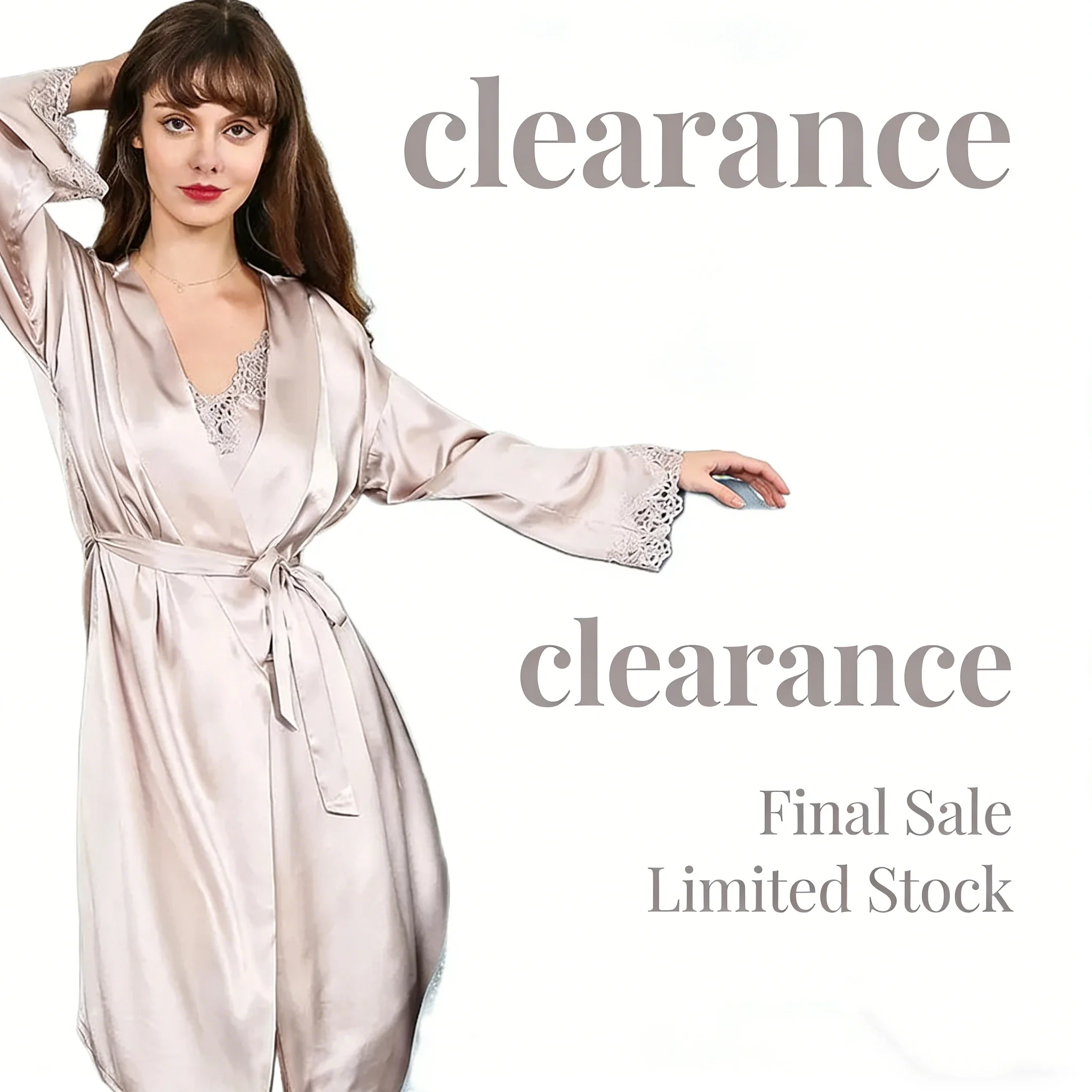 

Сексуальный ночной халат из 100% натурального шелка, женское кружево с длинными рукавами, французский дышащий пижамный халат, лето 2024, осень