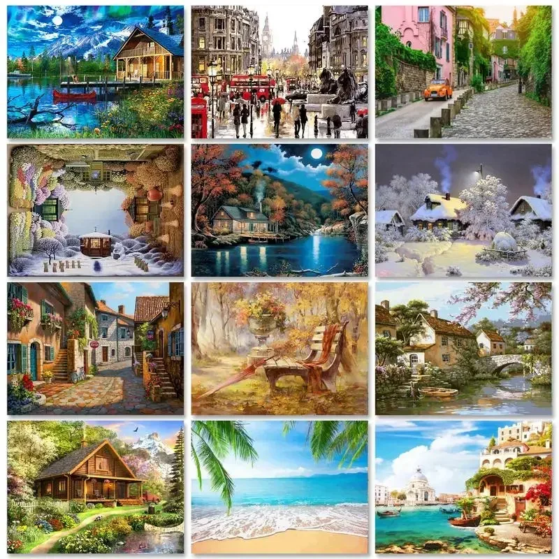 

115564 Painting By Number Figure Scenery Drawing On Canvas Diy Pictures By Numbers Kits Acrylic Paint Home Decor