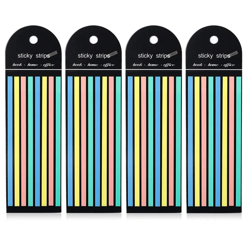 Multi-colored Long Strip Index Stickers, Writable Index Tabs for Book Annotation, Macaron Highlighter Tape for Note Memory