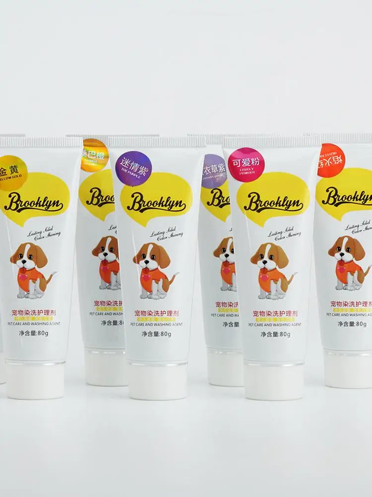 Crème de embausemi-continue pour animaux de compagnie, agent coloré pour poils de chien hautement pigmenté, colorant à coloration brillante, pigment de embausûr, 80g