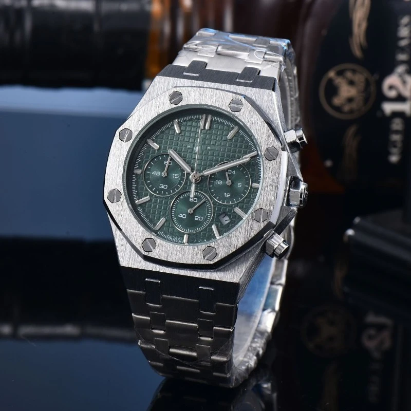 ساعة كوارتز رجالية بسيطة بسوار من الفولاذ المقاوم للصدأ وكريستال الياقوت وتقويم مضيء ونمط كاجوال للرجال مجانًا