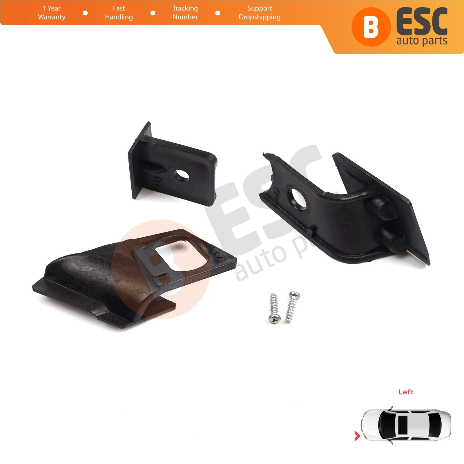 EHL39 Car Headlight Housing Repair Mount Holder Bracket Tab Clips Kit Left Side for BMW 3 Series E90 E91 E92 E93 63116942725