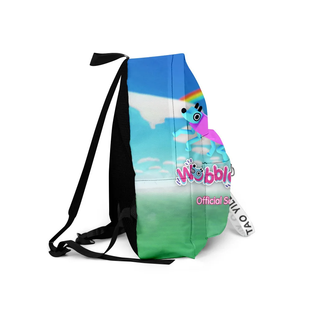 Popular Youthful Harajuku Wobbledogs School Bags Notebook Backpacks 3D Print Oxford Waterproof Key Chain Small Travel Bags