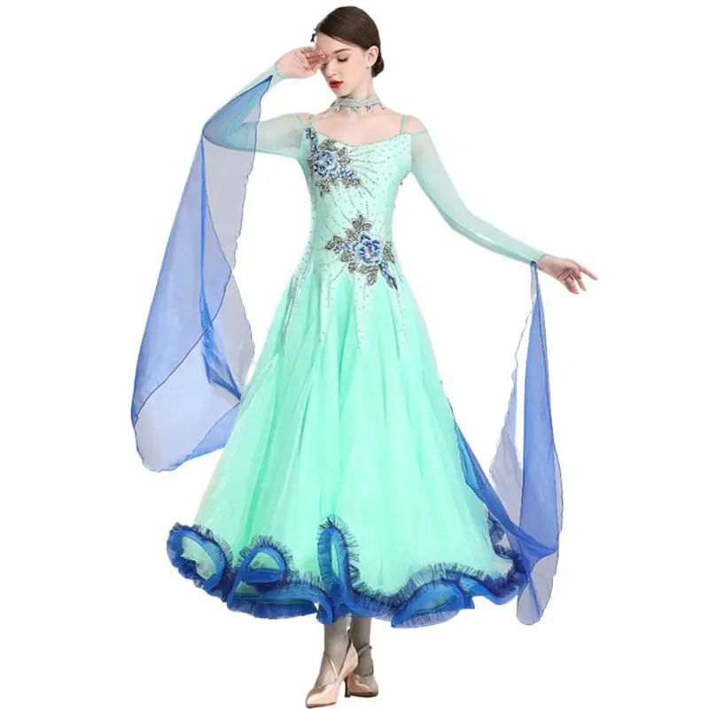 2024 Vrouw Moderne Dans Jurk Ballroom Danswedstrijd Wals Prestaties Kleding Ballroom Dans Jurk