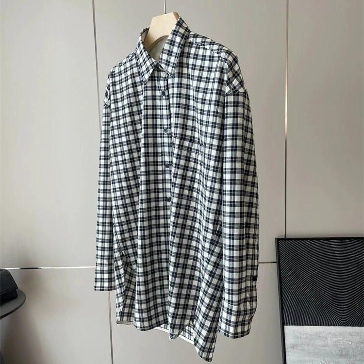 

Элегантная женская рубашка с длинным рукавом, изысканная расцветка, тонкая вязка, узорчатый дизайн, повседневный стиль, премиум-качество, модная.