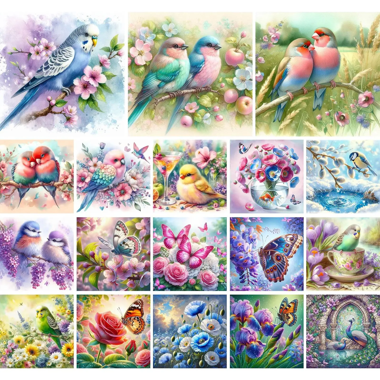 

Animal 5D DIY Diamond Art Painting Kits for Gift Home Wall Decor Diamond Art Kits DIY Gem Art Diamond Painting Kits 30x30cm