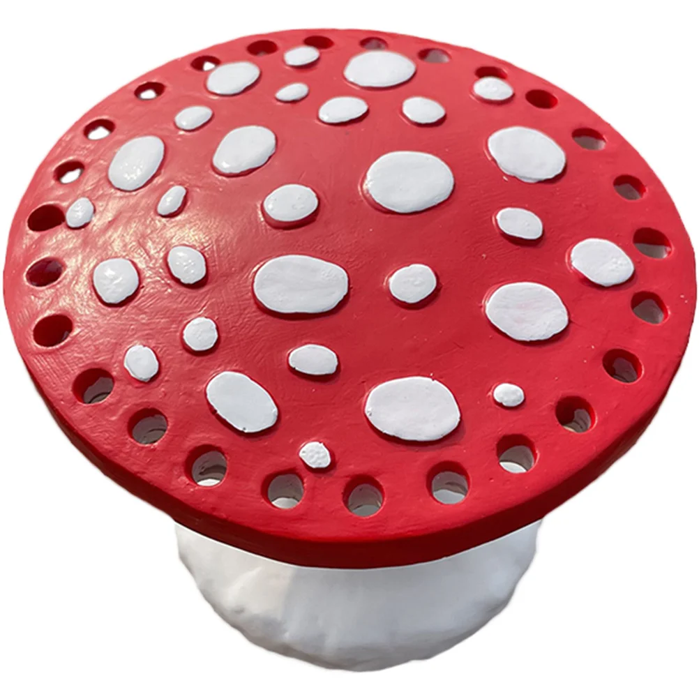 

Mushroom Earring Holder Jewelry Display Stand Small Earrings Organizer Dangle Rack Resin Storage Flat Base Multi Holes Desktop