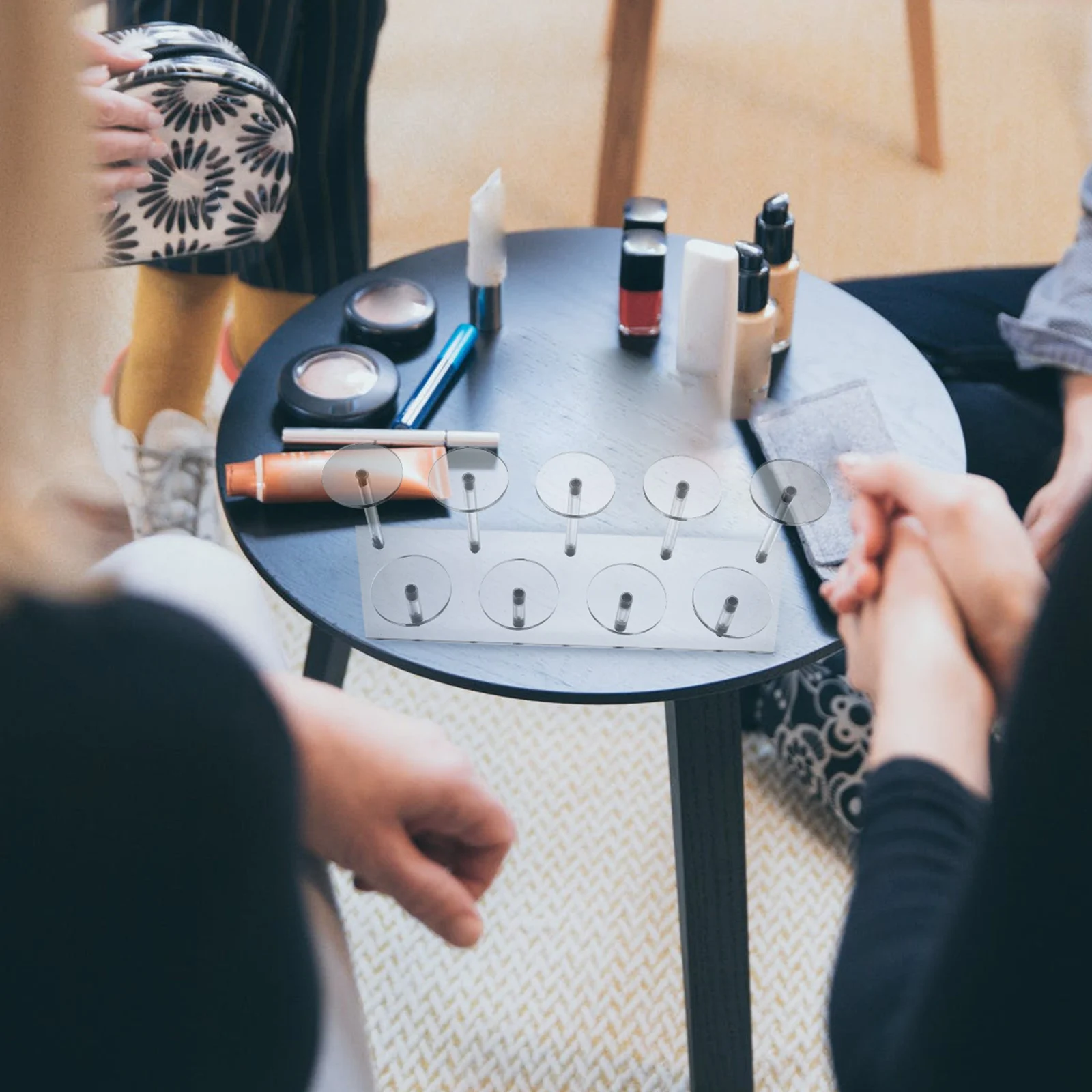 

Acrylic Jewelry Display Organizer Multistep Transparent Storage Rack Durable Creative Holder Home Dorm Storage Shelf Display