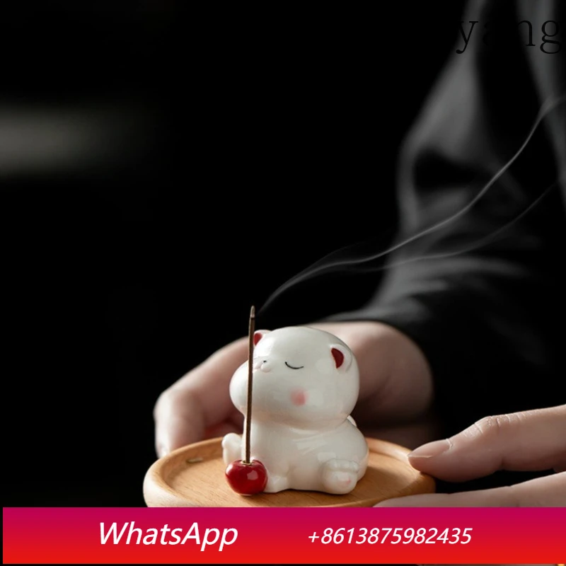 

LTT ceramic fragrance holder indoor creative kitten household cute aromatherapy oven ornament