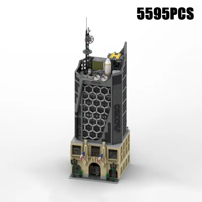 Spider Movie Model Moc Building Bricks Oscorp Tower Street View Technology Modular Blocks Gifts Christmas Toys DIY Sets Assembly