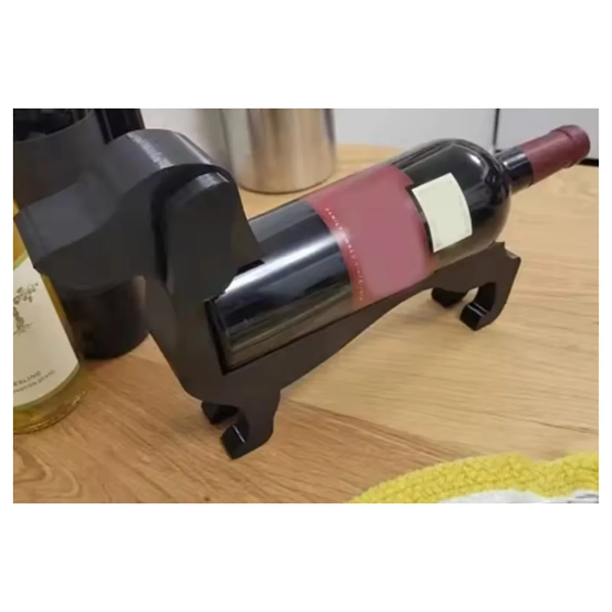 A002 Sausage Dog Wine Bottle Holder ABS Plastic Stable Sturdy Rack Minimalist Reusable Support Bracket