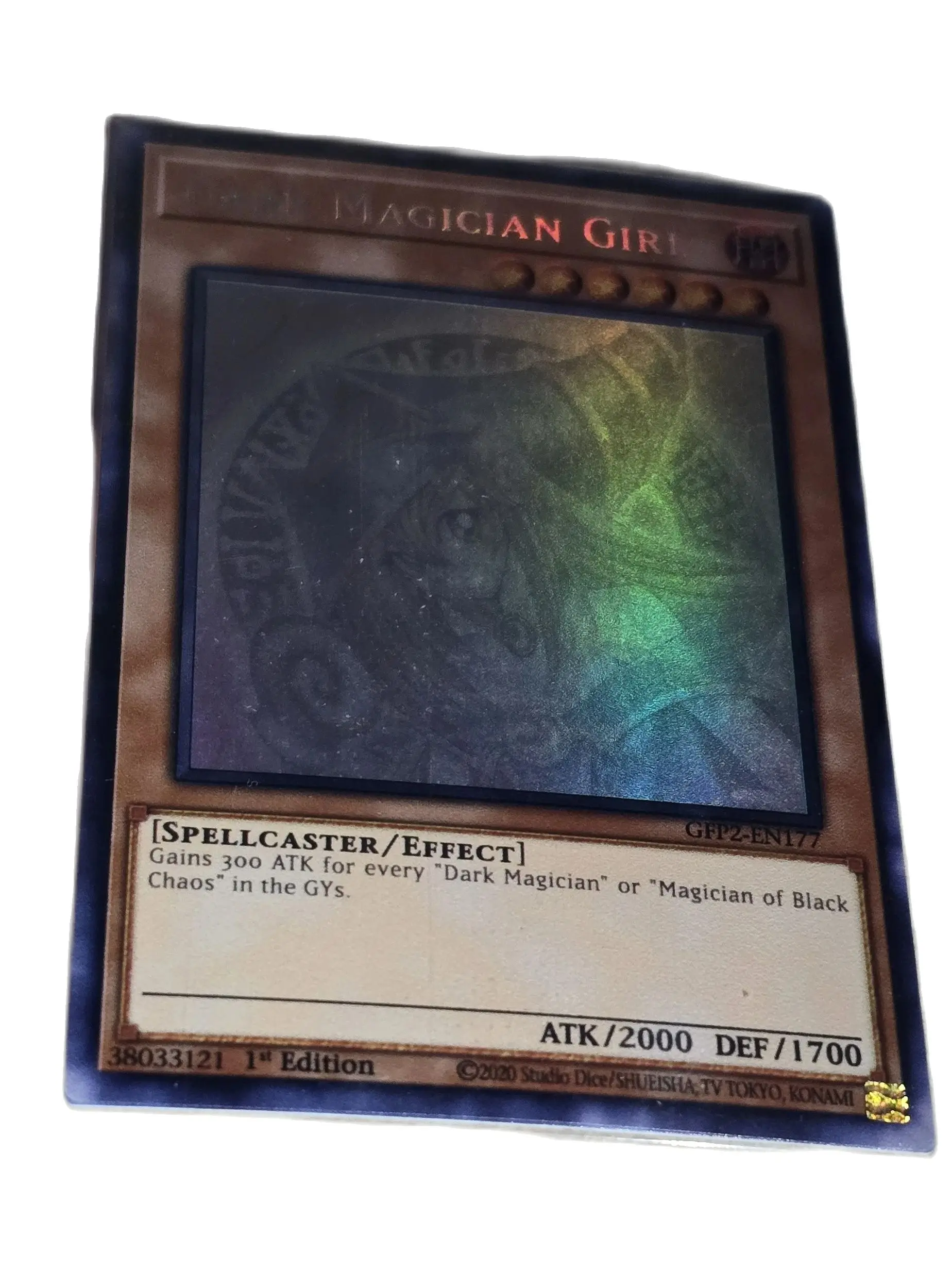 YuGiOh Ghosts From the Past GFP2 Holographic Rare HR Dark Magician Girl/ブラック·マジシャン Hobby Collection Gift Toy Card (Not Original)