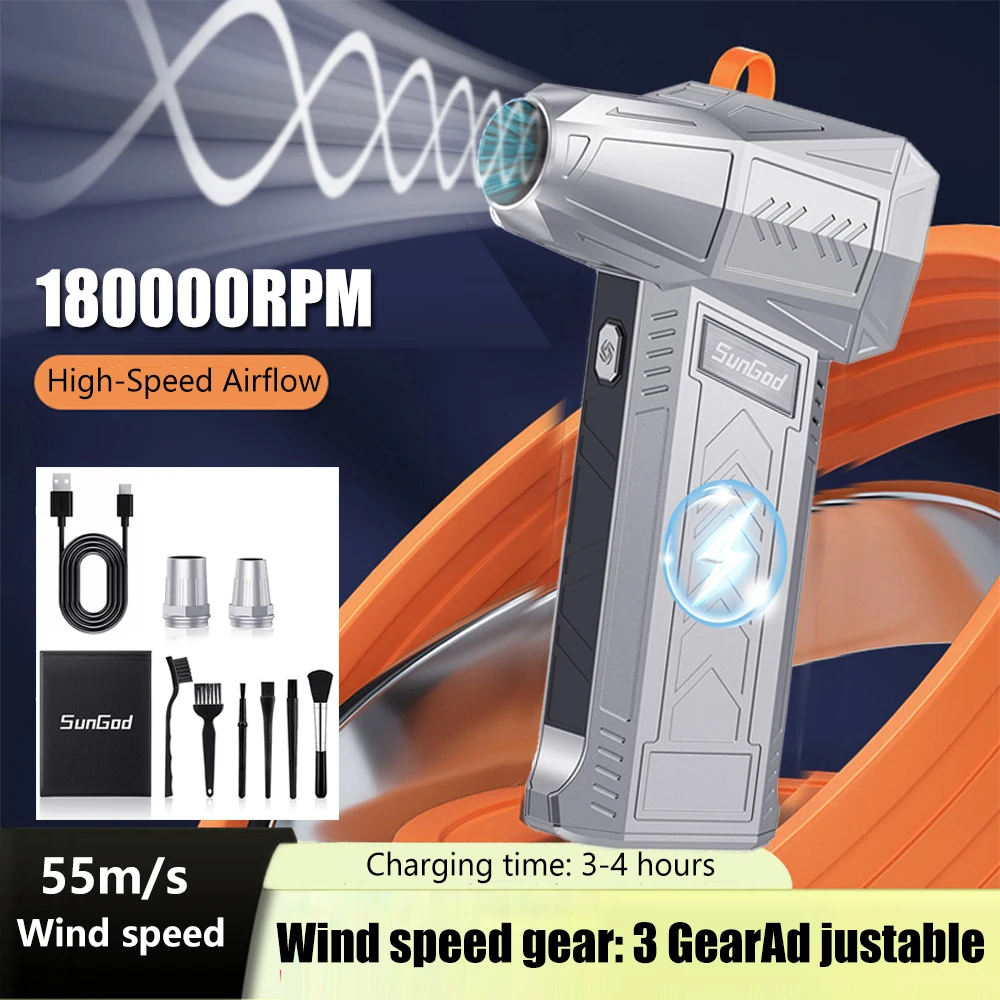 

Turbo jet fan Brushless Motor X11 Violent Fan Air Duster 180000RPM 55m/s Speed for Keyboard Car PC Home Cleaning Tool