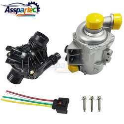11517586925 Electric Water Pump+Bolts+Thermostat Kit For BMW E60 E61 E81 E87 E90 E91 X3 X5 Z4 325i 330i 523i 525i 530i 630i 730i