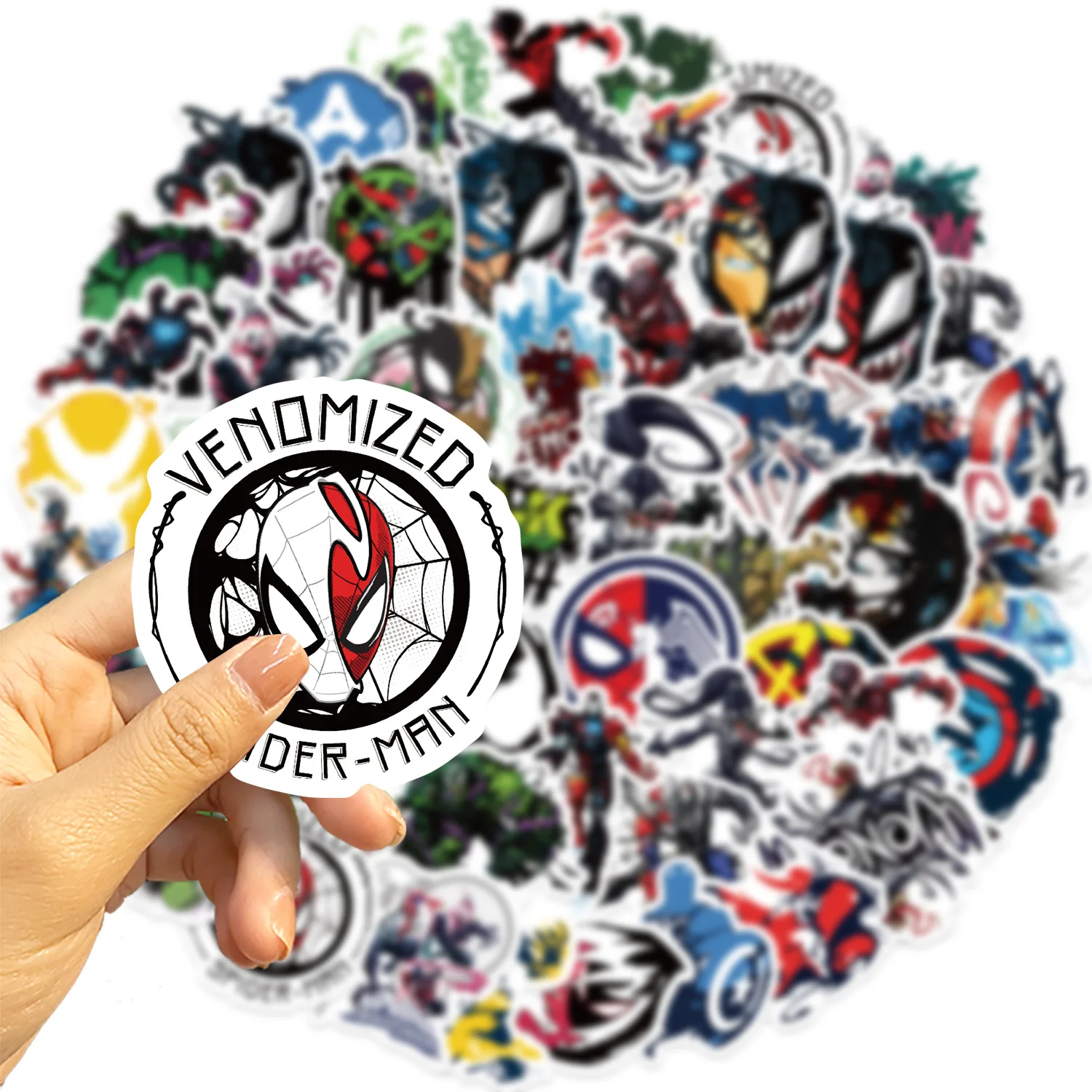 10/50PCS Disney Marvel The Avengers Venom Stickers Anime Decal Skateboard Laptop Cup Guitar Phone Cool Waterproof Sticker Toy