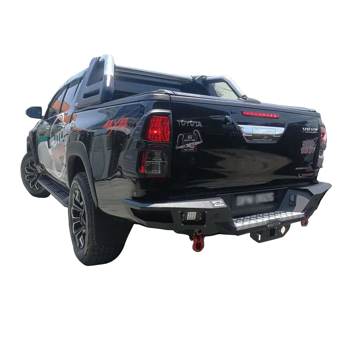 

With light Rear Bumper Bull Bar Nudge Bar For Toyota hilux revo rocco ford ranger