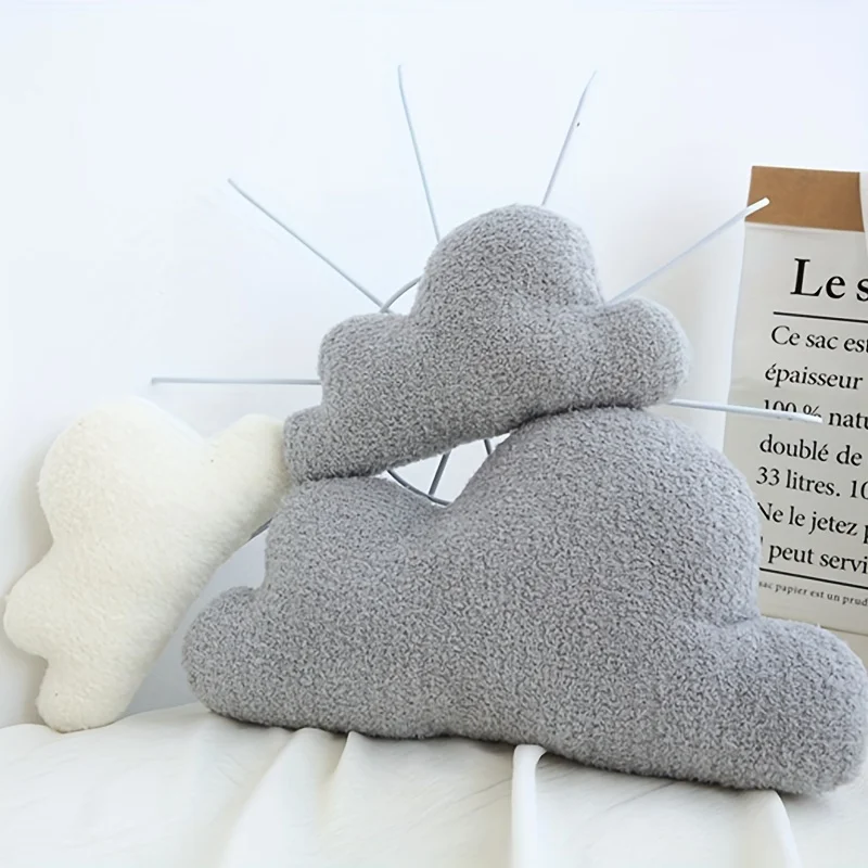 38cm/15in 2 Colors Soft Cloud Pillow - Perfect for Reading, Chair Backrest, Bedroom, Office & Car Decor