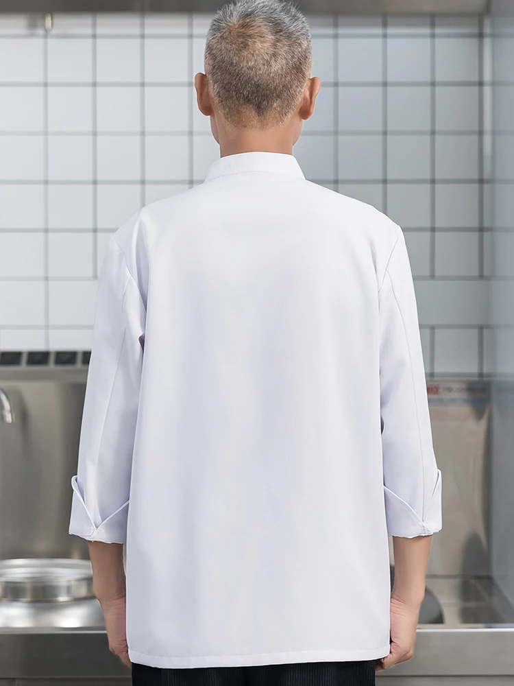 Uniforme de cocina para restaurante, camisa de manga larga para Chef de Hotel, ropa de trabajo, panadería, pastelería, cafetería, camarero, Tops