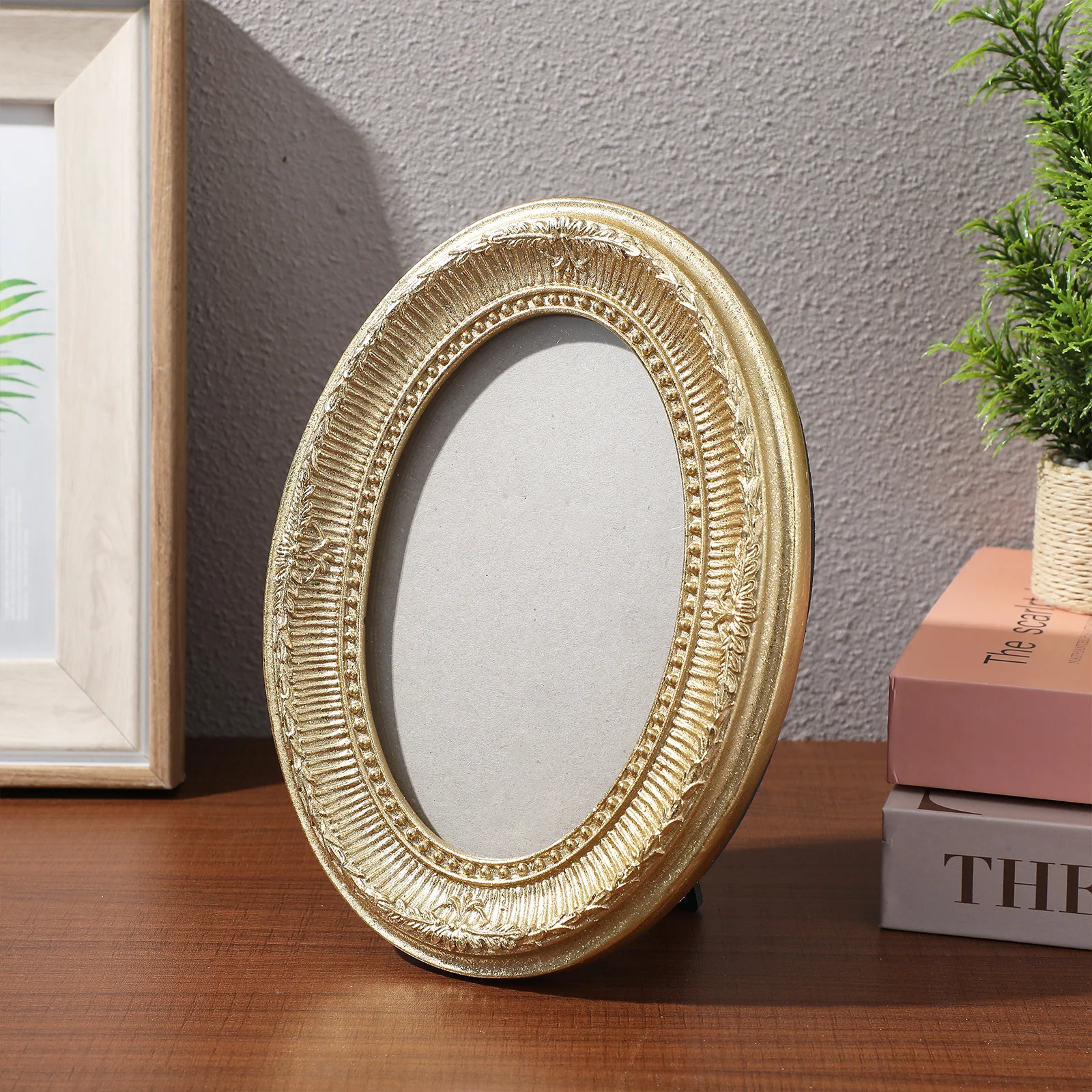 

Vintage Oval Resin Picture Frame Retro Decorative Frame Home Photo Display Wall Tabletop Vintage Picture Frames