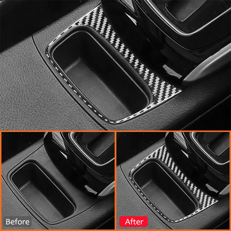 For Nissan Sentra 2016-2019 Accessories Carbon Fiber Auto Interior Front Central Control Storage Box Frame Decoration Sticker
