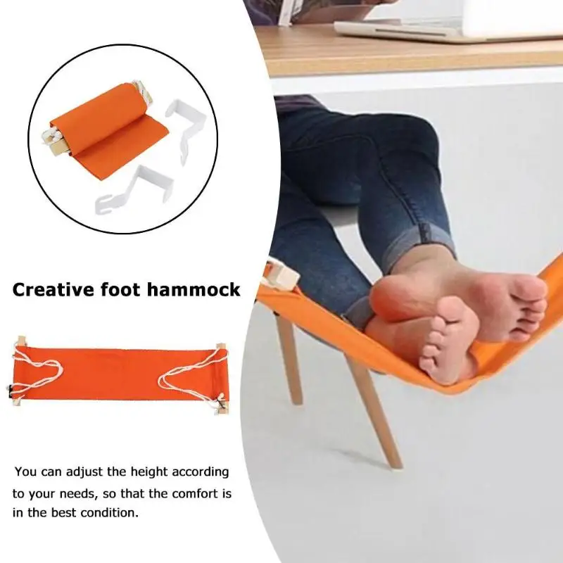 Portable Foot Hammock Lazy Casual Desk Rest Foot Put Feet Swing Footrest Outdoor Rest Office Tables Leisure Home Garden Camping