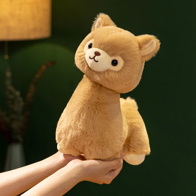 Jouets en peluche alpaga pelucheux 23/30cm, poupées lama douces, oreiller Animal en peluche, joli cadeau d'anniversaire pour amis, décor de chambre, vente en gros