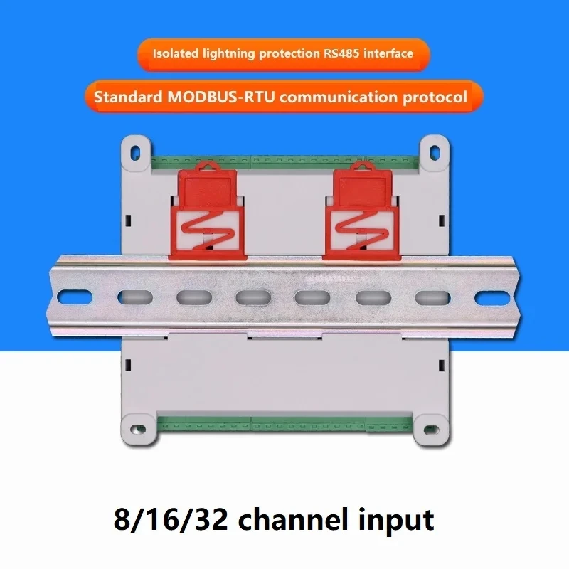 PT100 8-32 channel multi-channel isolated K-type thermocouple thermal resistance temperature collector acquisition module RS485