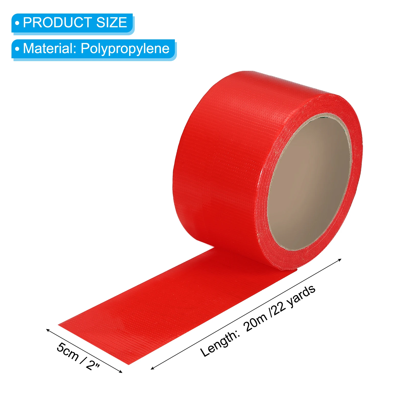 20/50m Gaffers Tape Waterproof Gaffer Floor Tape No Residue Non-Reflective Easy Tear for Photography Electrical Cord Industrial